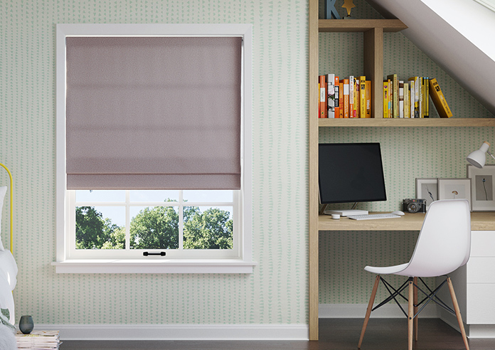 Carina, Raspberry - Twist&Fit Roman Blind - Image 3